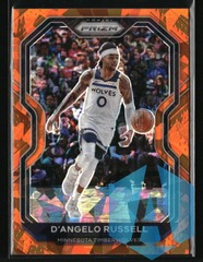 2020 Panini Prizm Prizms Orange Ice #95 D'Angelo Russell